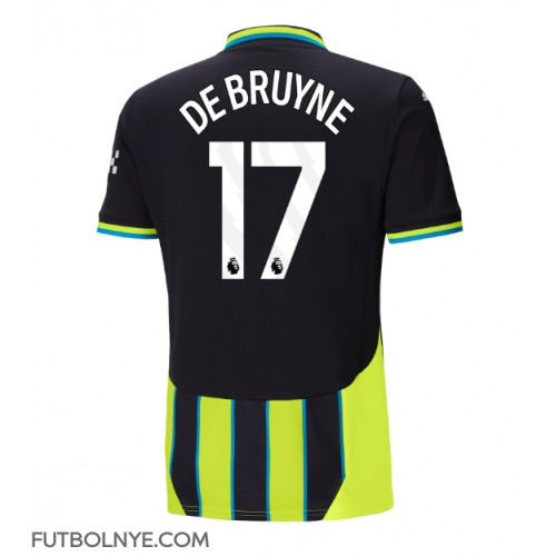 Camiseta Manchester City Kevin De Bruyne #17 Visitante Equipación 2024-25 manga corta